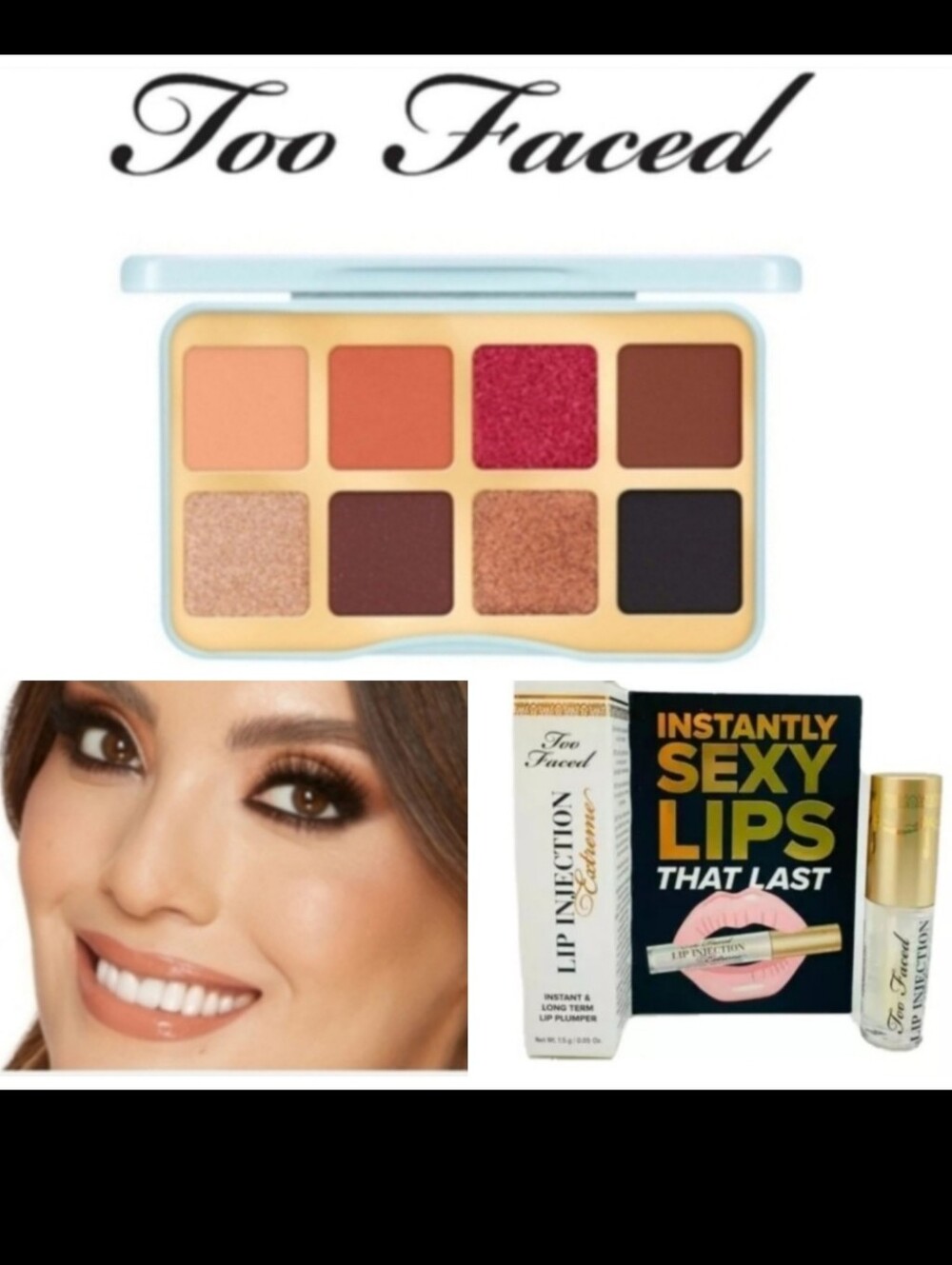 Too Faced Eyeshadow Palette, Lip Plump